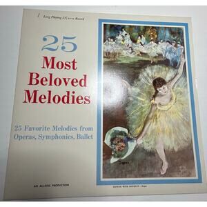 25 Most Beloved Melodies Vintage Vinyl Album 1968 All-Disc Records